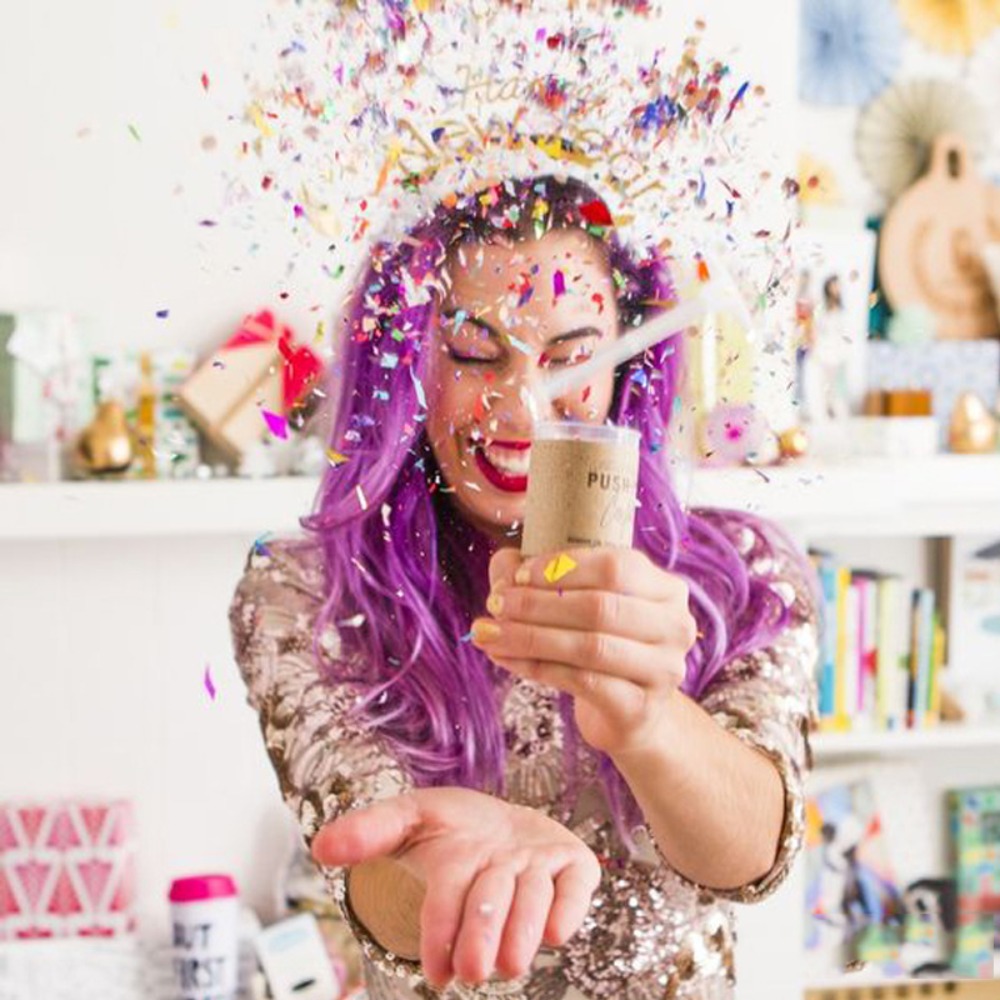 Confetti Cannon Tube - Perlengkapan Pesta Ulang Tahun Pengantin Warna