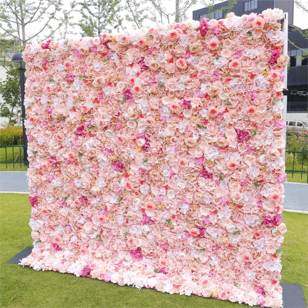 Uflower Pink Rose Hydrangea 5D - Flower Wall Panel ulasan dan harga