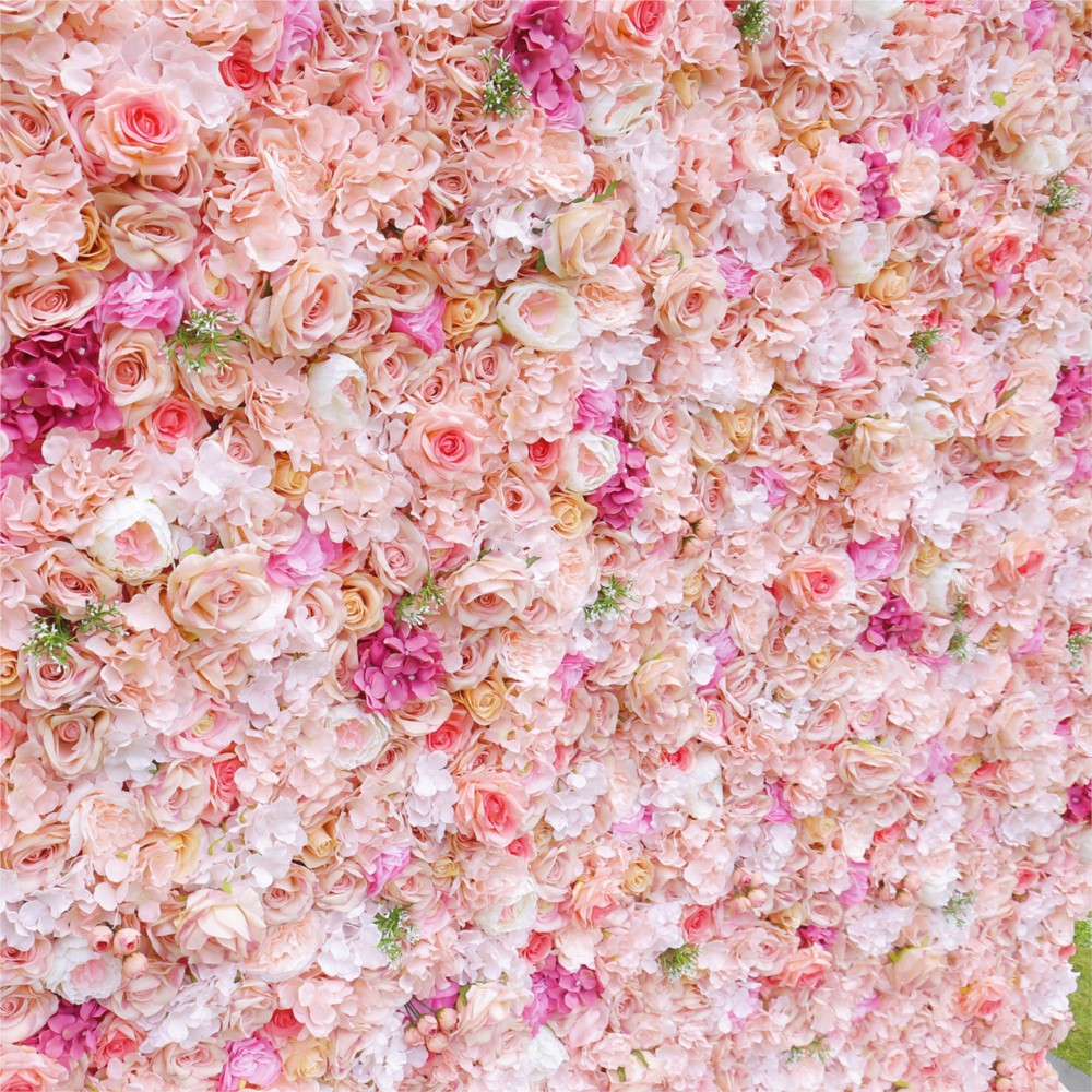 Uflower Pink Rose Hydrangea 5D - Flower Wall Panel ulasan dan harga