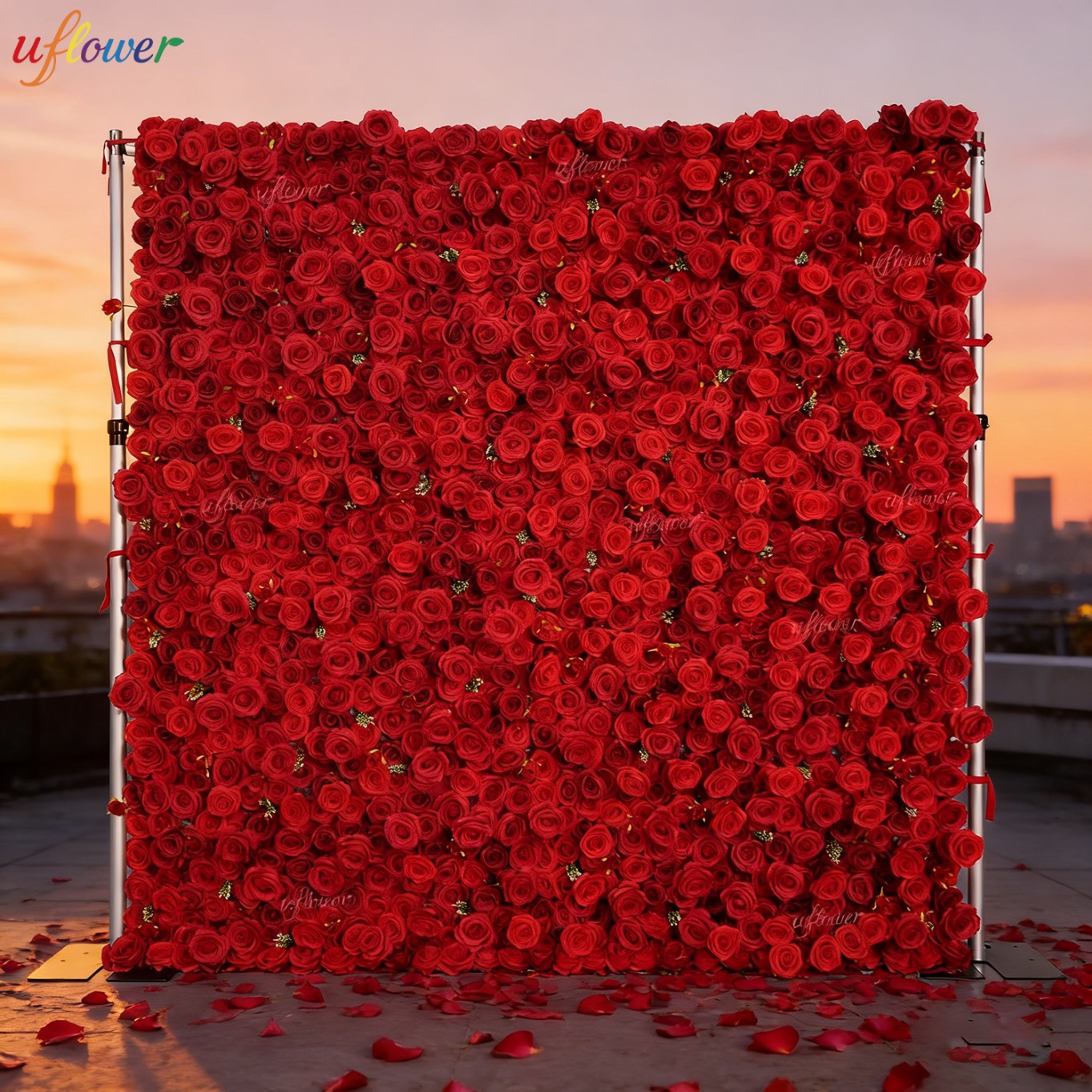 Dinding Bunga Mawar Merah Buat - Flower Wall Panel ulasan dan harga