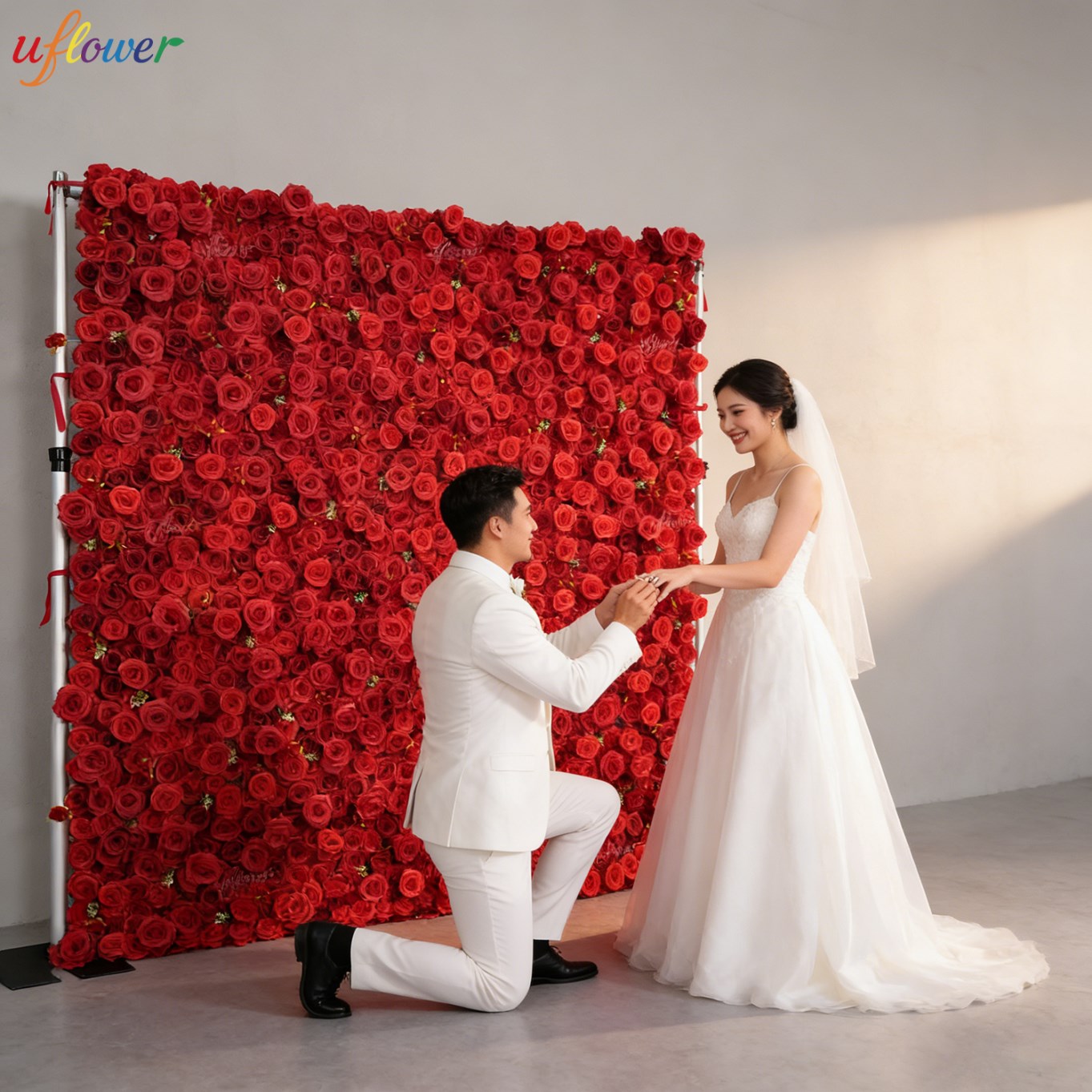 Dinding Bunga Mawar Merah Buat - Flower Wall Panel ulasan dan harga