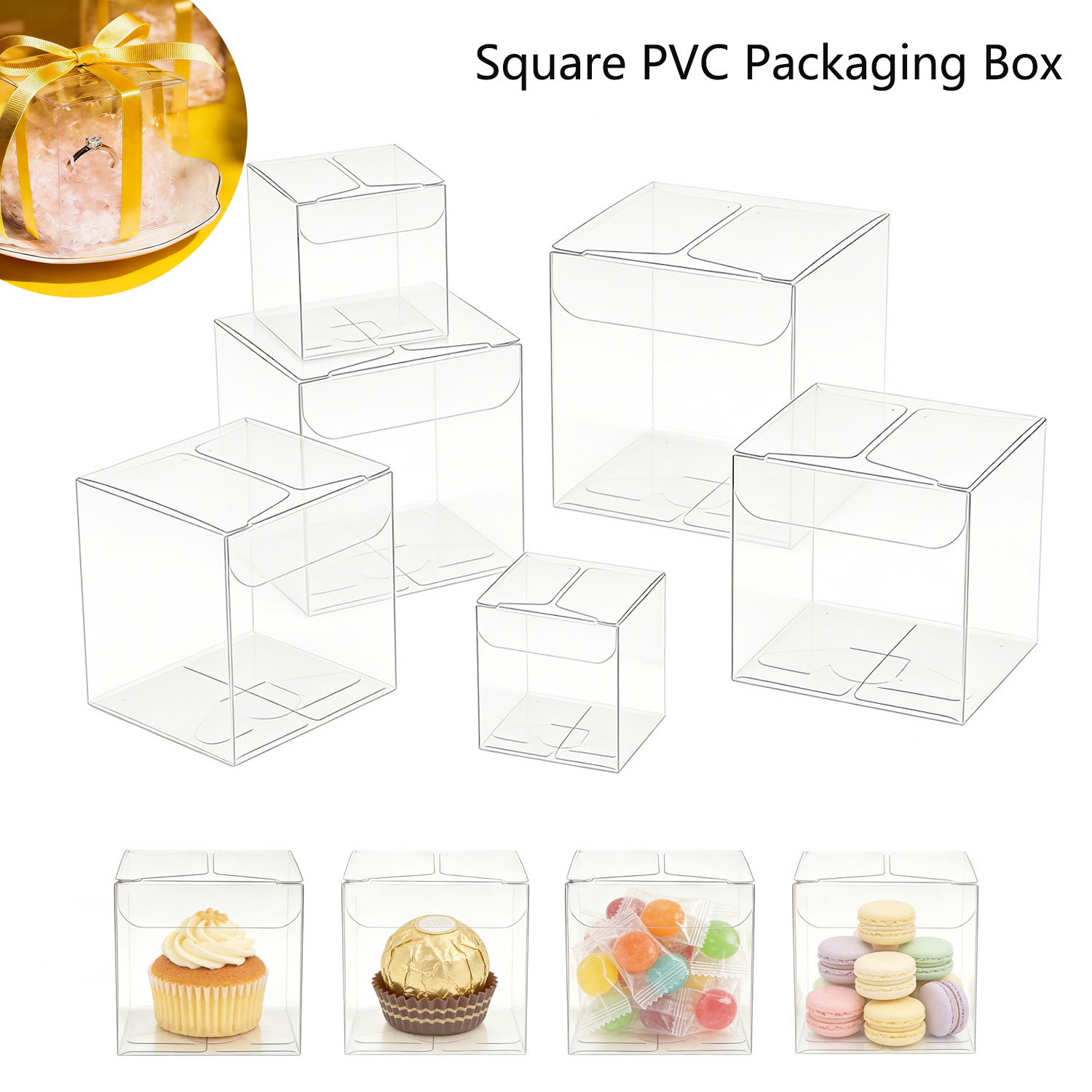 10-50 buah Kotak Display PVC T - Event Party Box ulasan dan harga