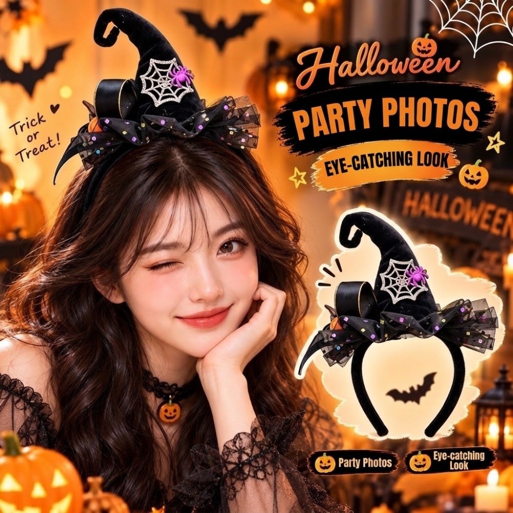 Bando Halloween Laba-laba Lucu - Party Hat Cone ulasan dan harga
